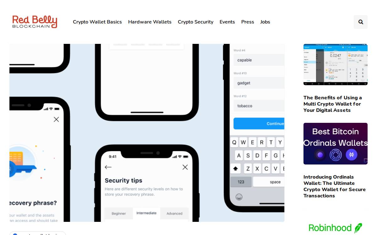 Red Belly Blockchain website preview