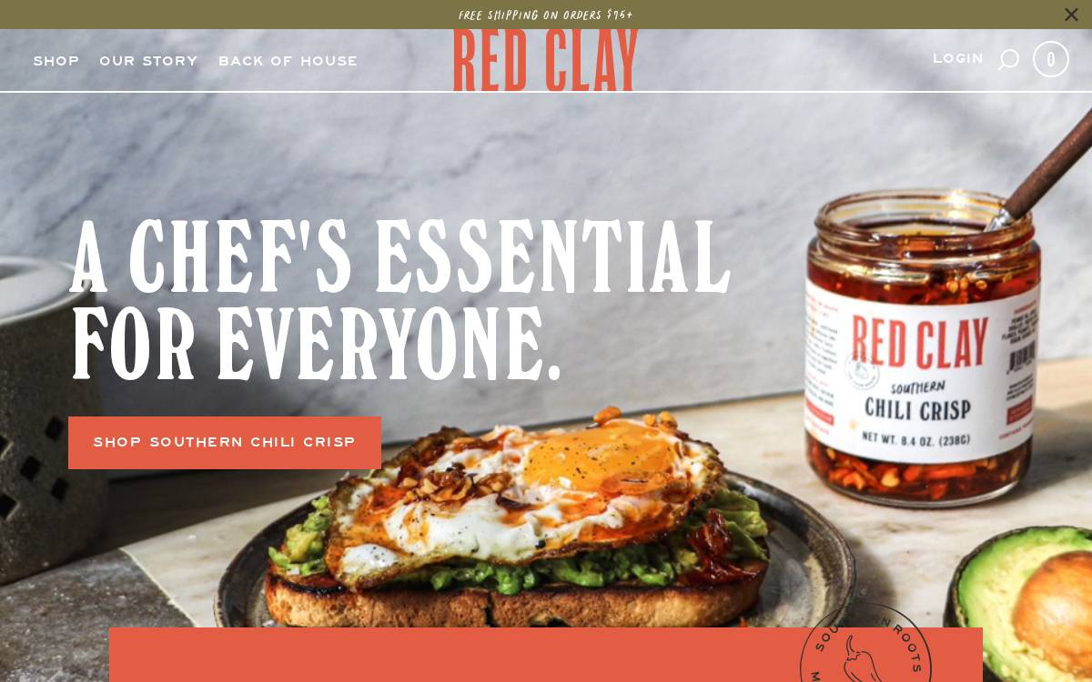 Red Clay Hot Sauce website preview