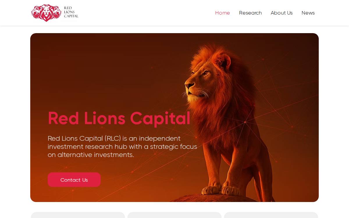 Red Lions Capital website preview