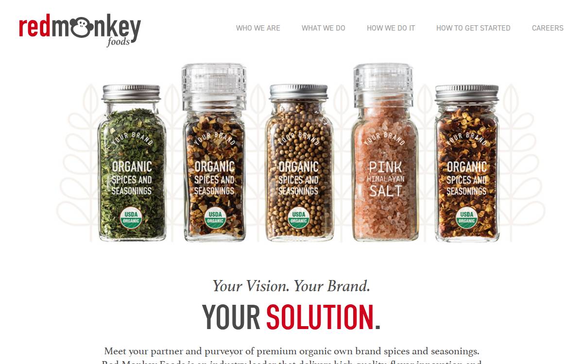 Red Monkey Foods website preview