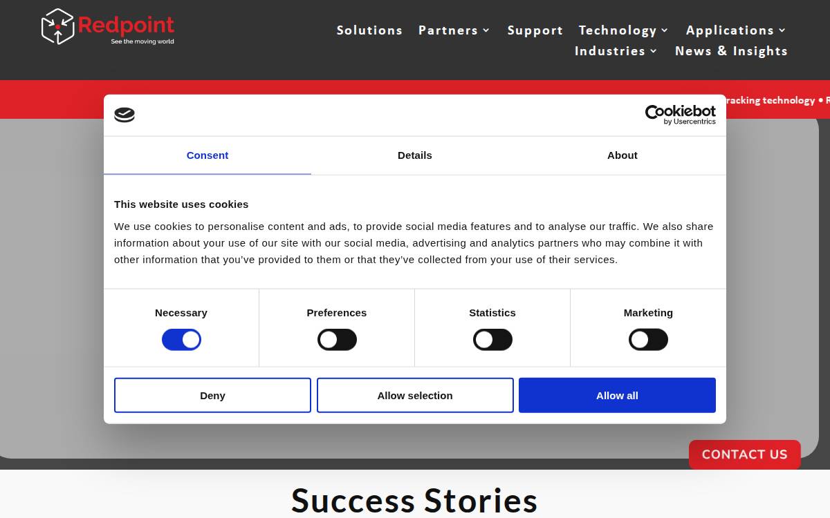 Red Point Positioning website preview