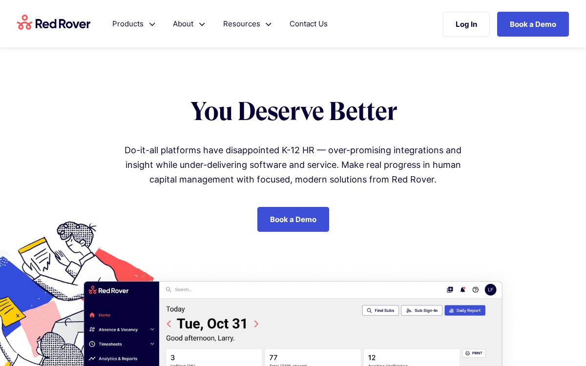Red Rover website preview