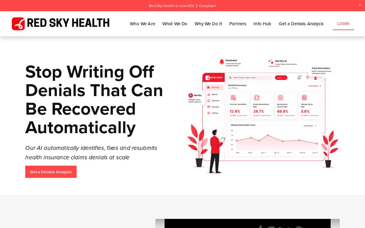 Red Sky Health website preview