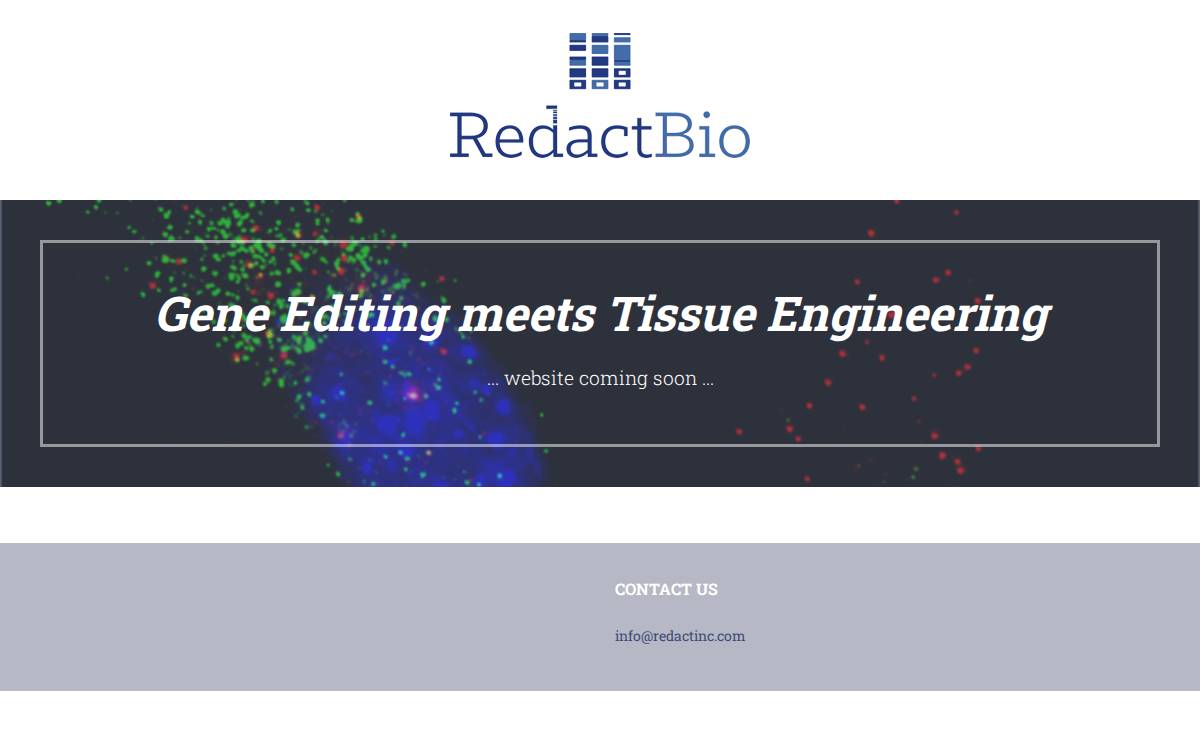 RedactBio website preview