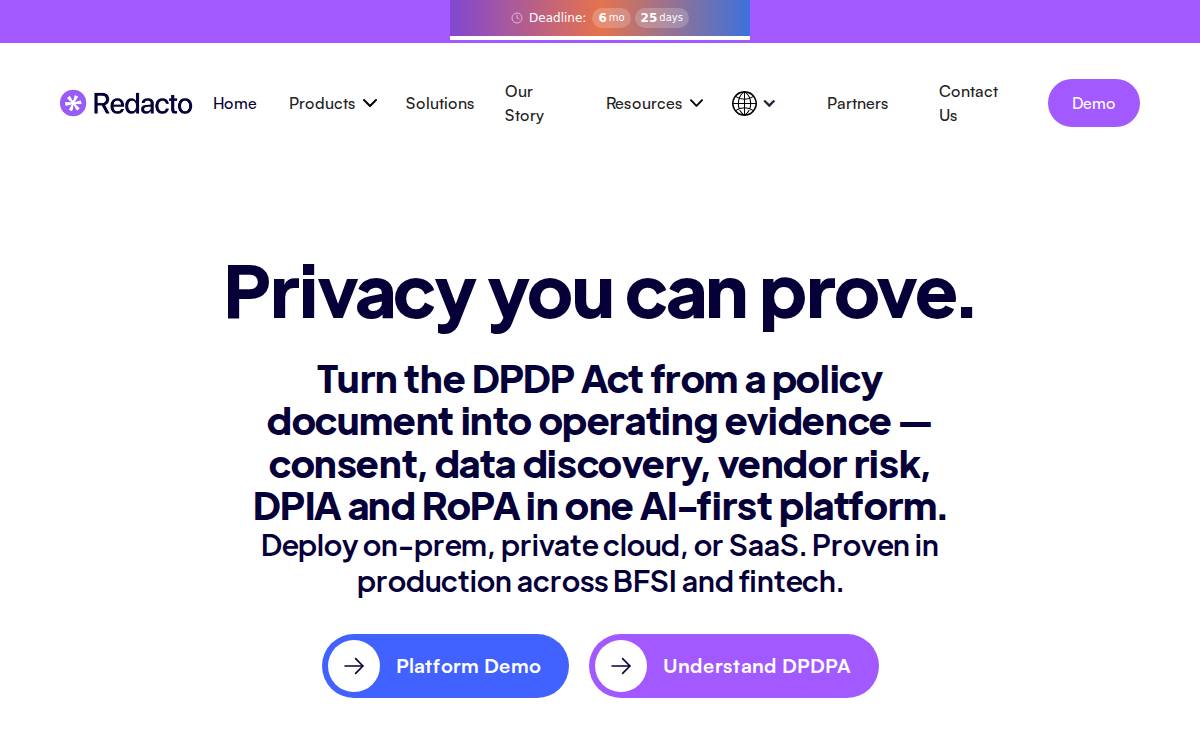 Redacto website preview