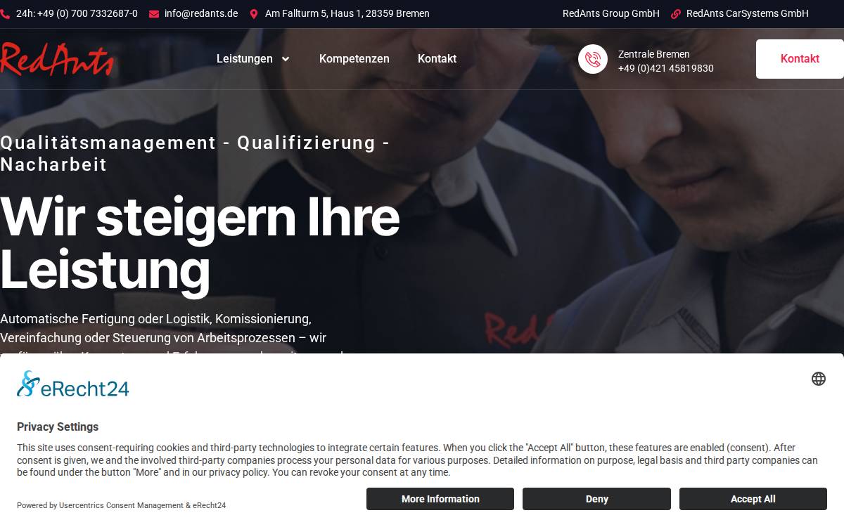 RedAnts website preview