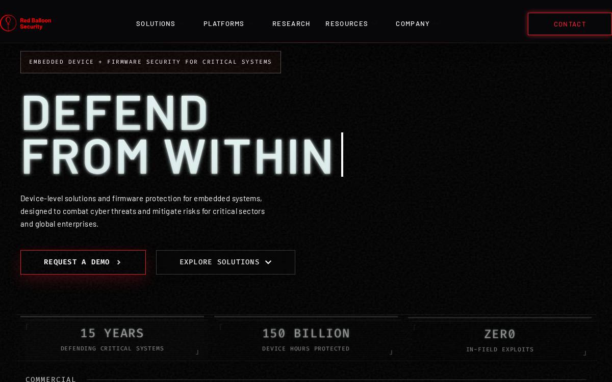Red Balloon Security website preview