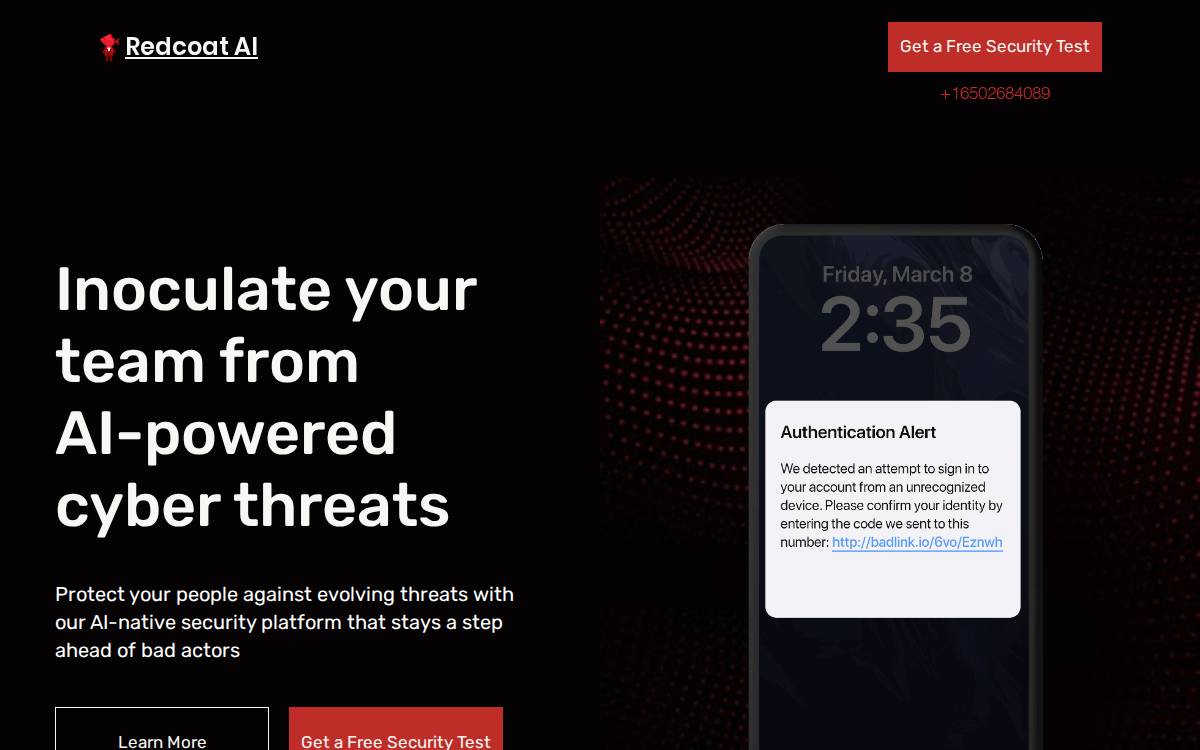 Redcoat website preview