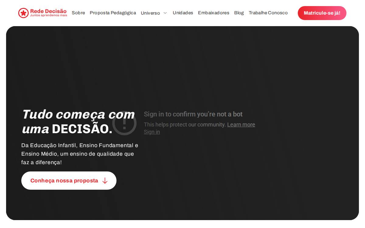 Rede Decisão website preview
