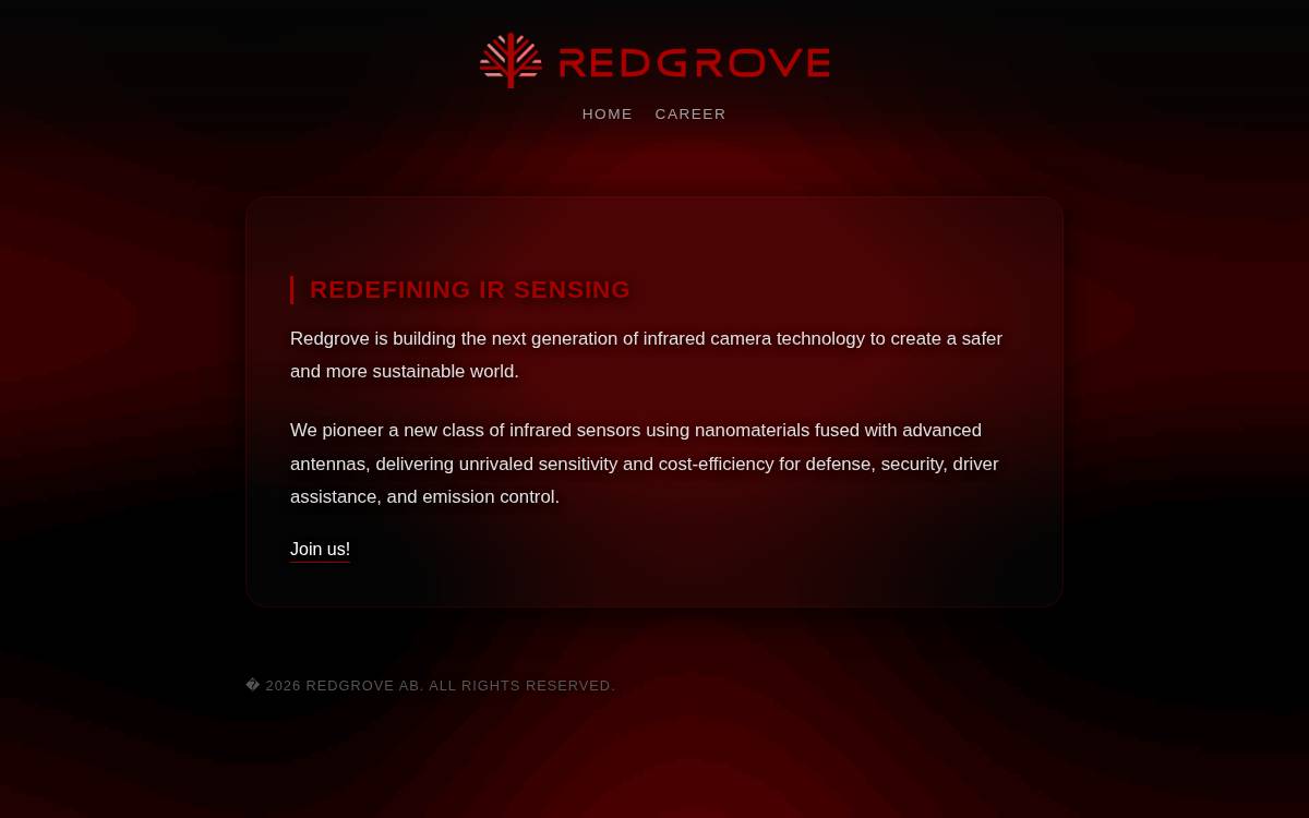 Redgrove website preview