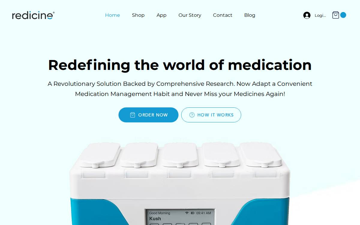 Redicine website preview