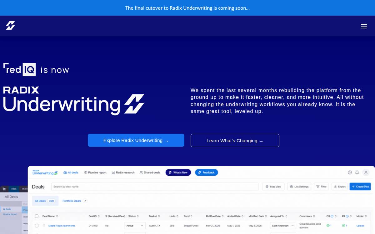 Rediq website preview
