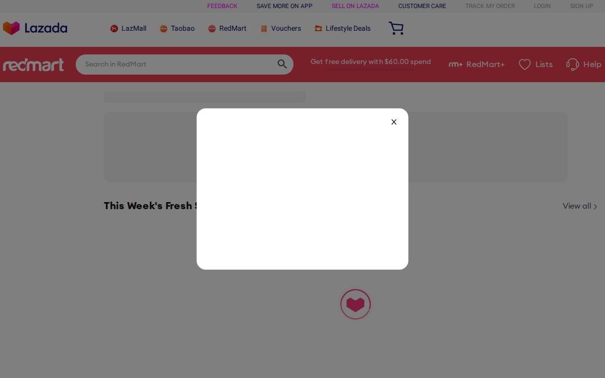 Redmart website preview