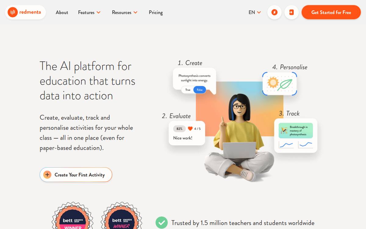 Redmenta website preview