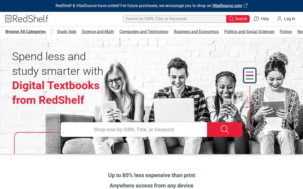RedShelf website preview