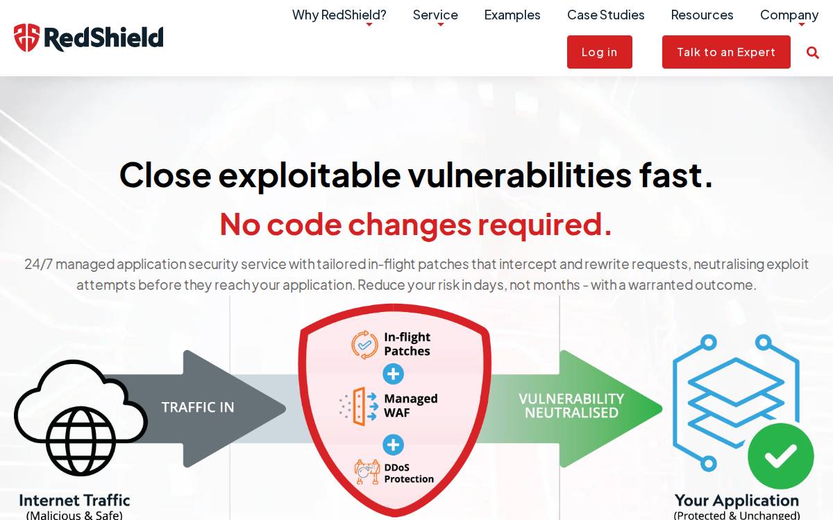 RedShield website preview