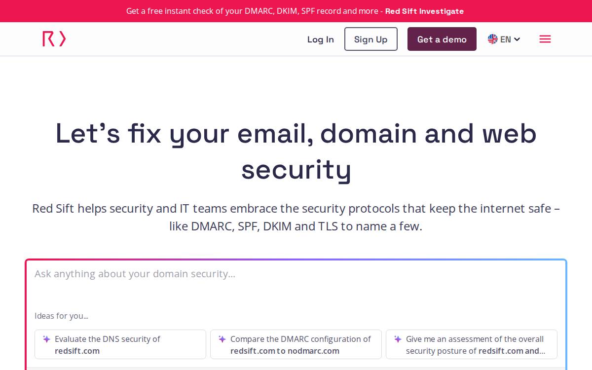 Redsift website preview