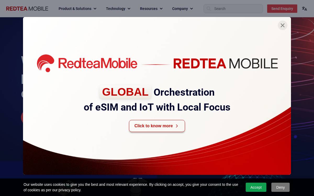 Redtea Mobile website preview