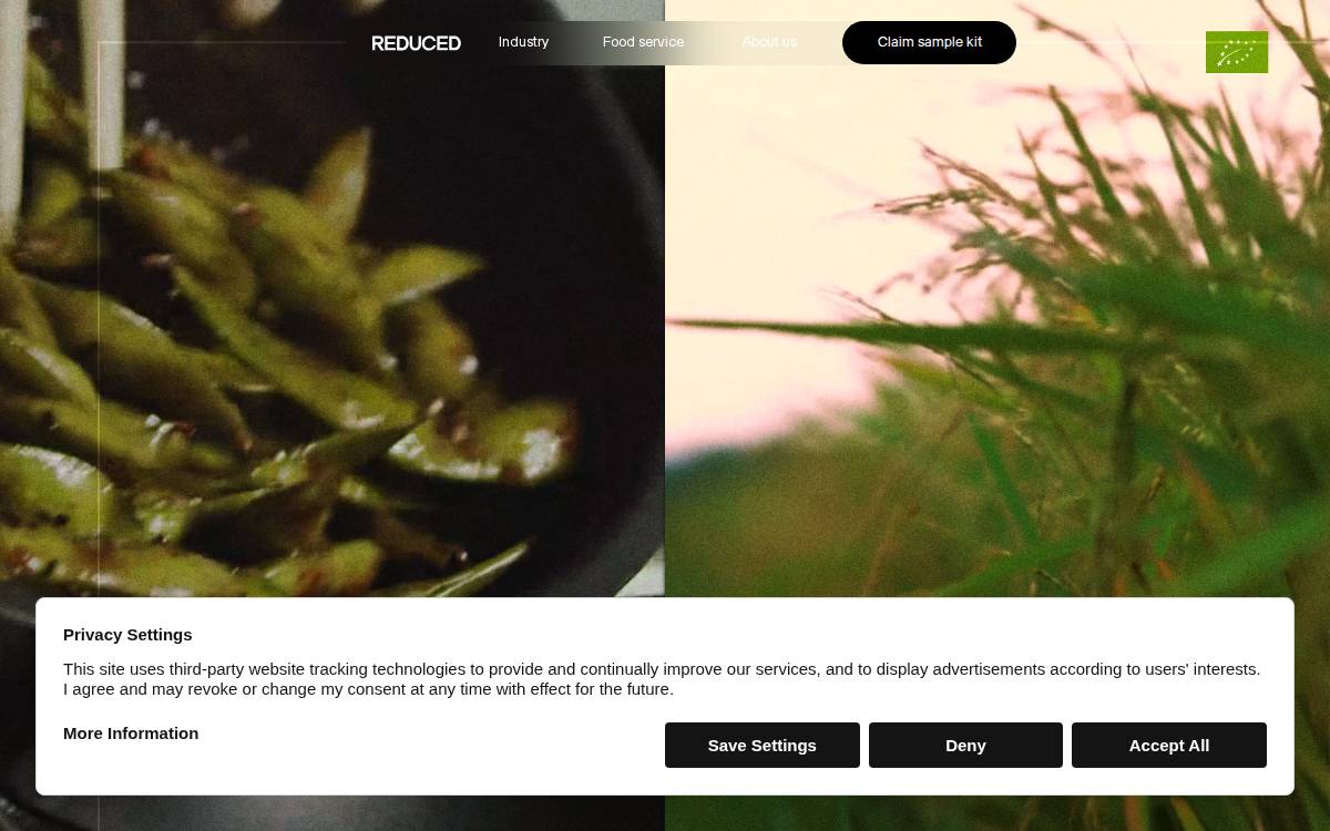 REDUCED website preview