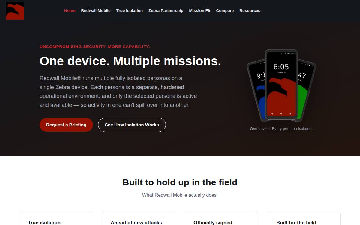 Redwall Technologies website preview