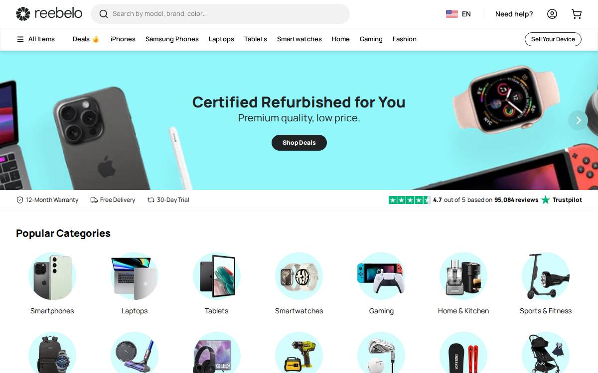 Reebelo website preview