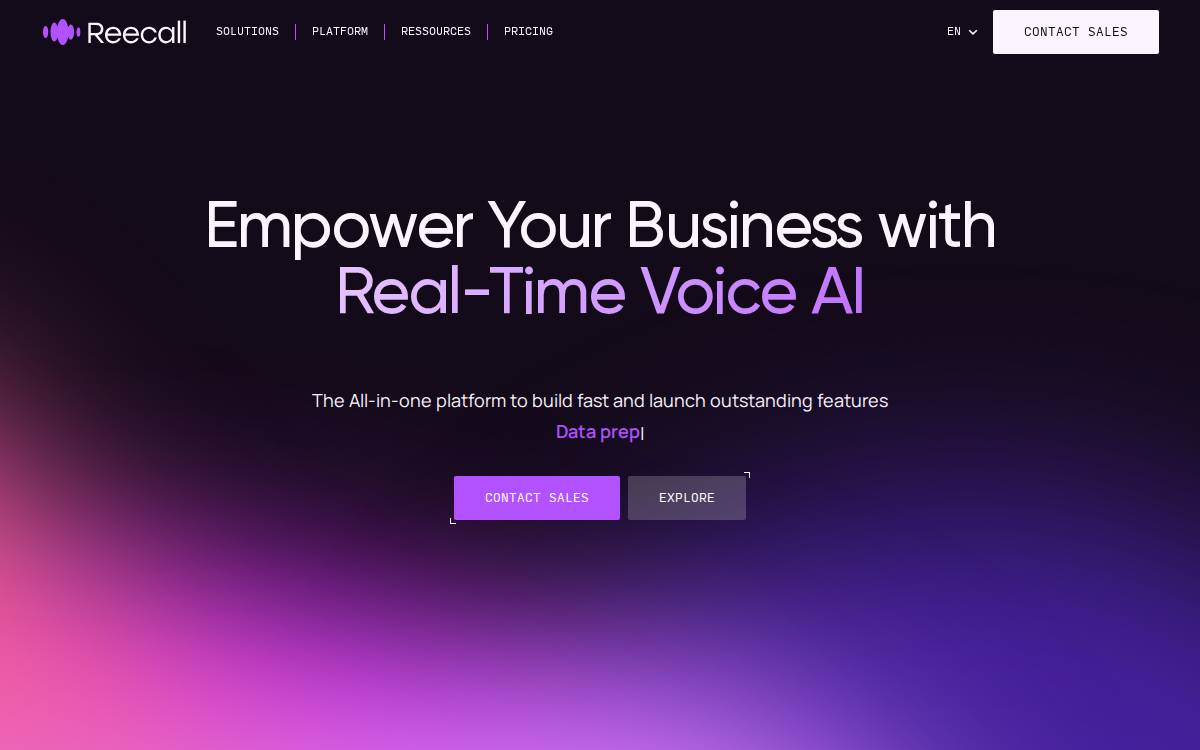 Reecall website preview