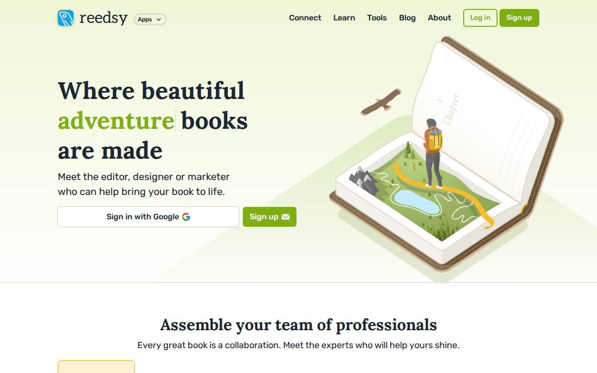 Reedsy website preview