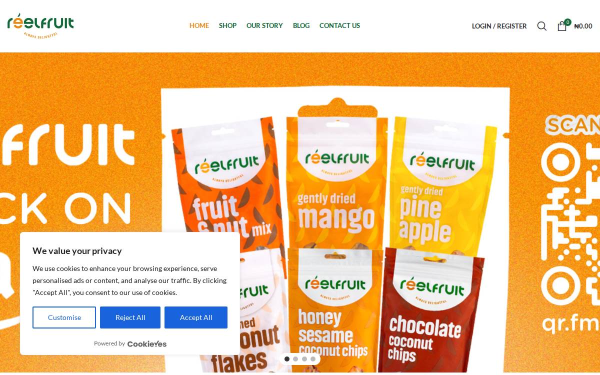 ReelFruit website preview