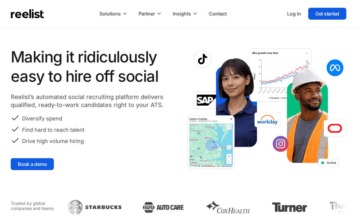 Reelist website preview
