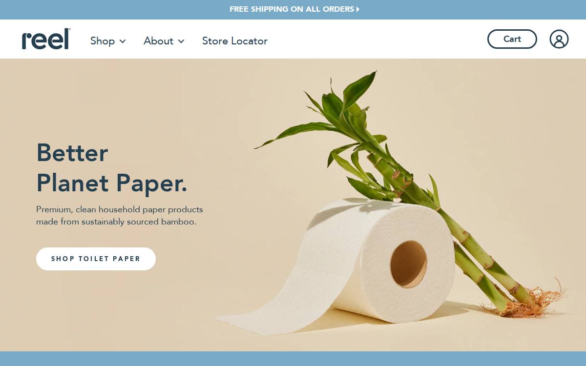 Reel Paper website preview