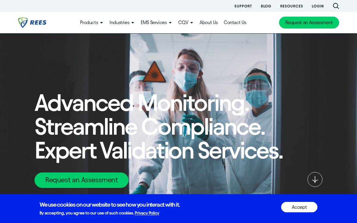 Rees Scientific website preview