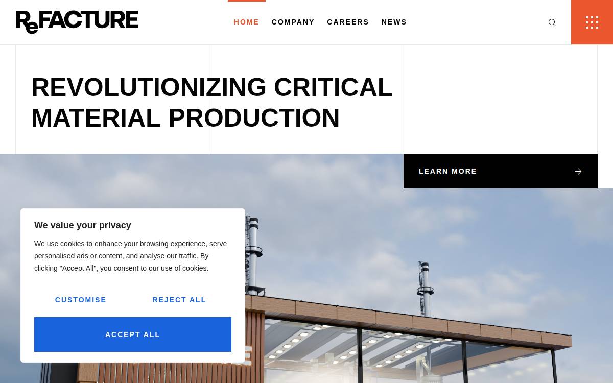 Refacture website preview