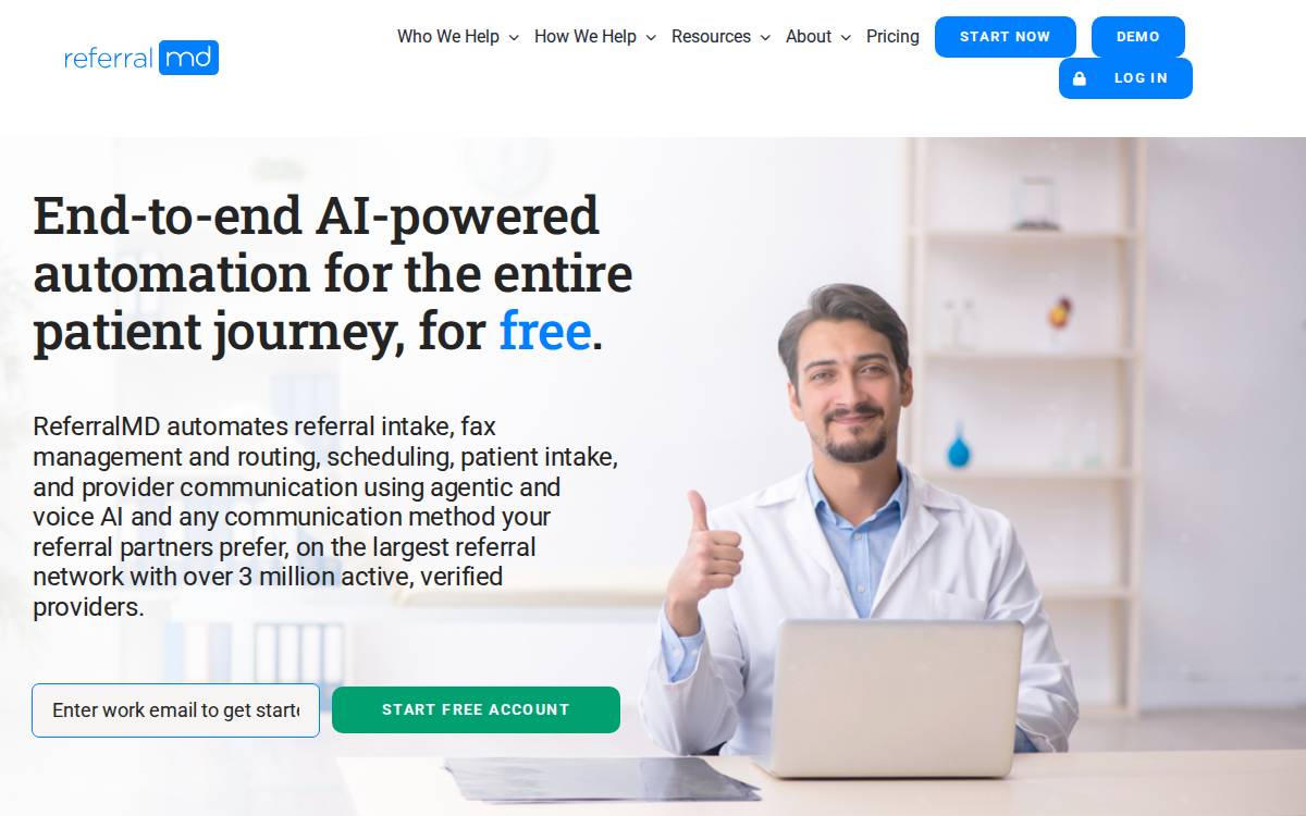 ReferralMD website preview