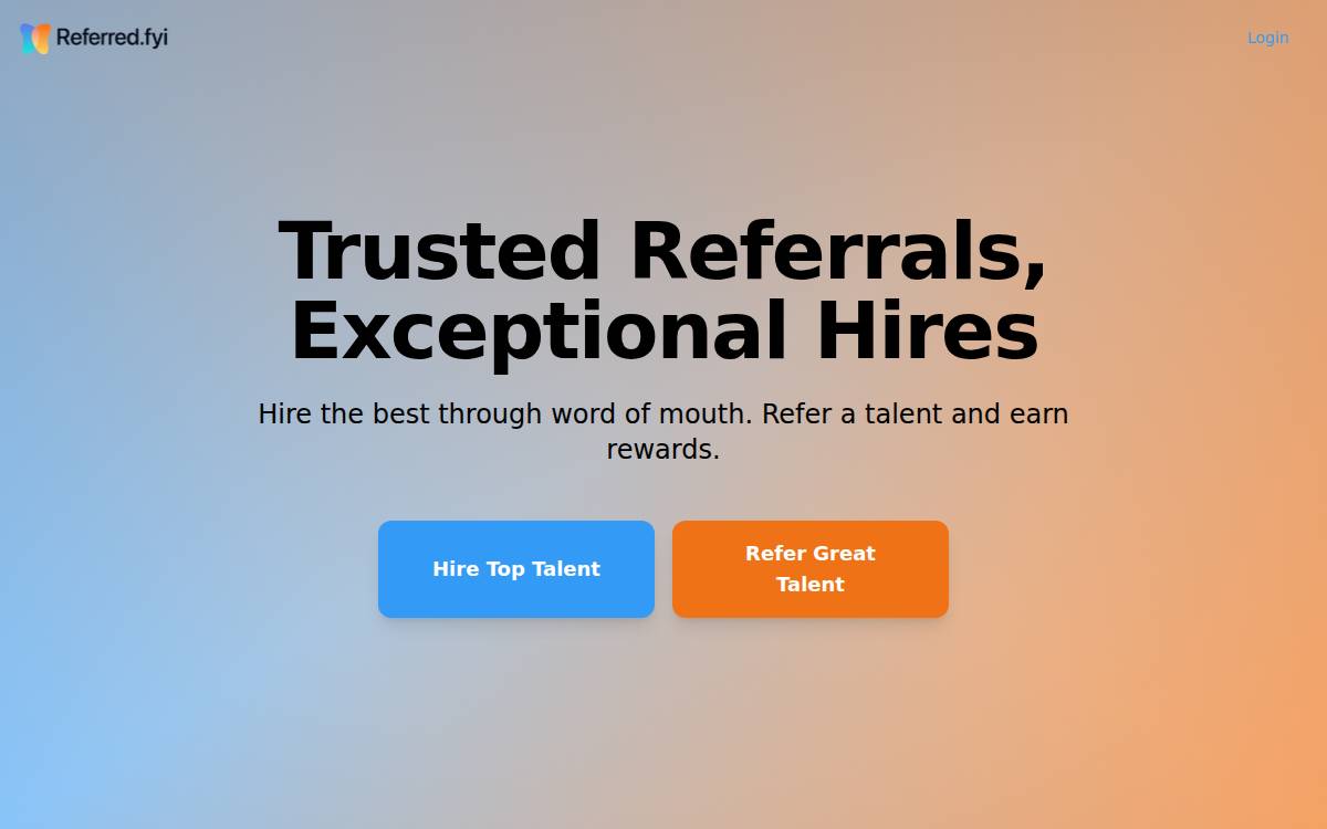 Referred.fyi website preview