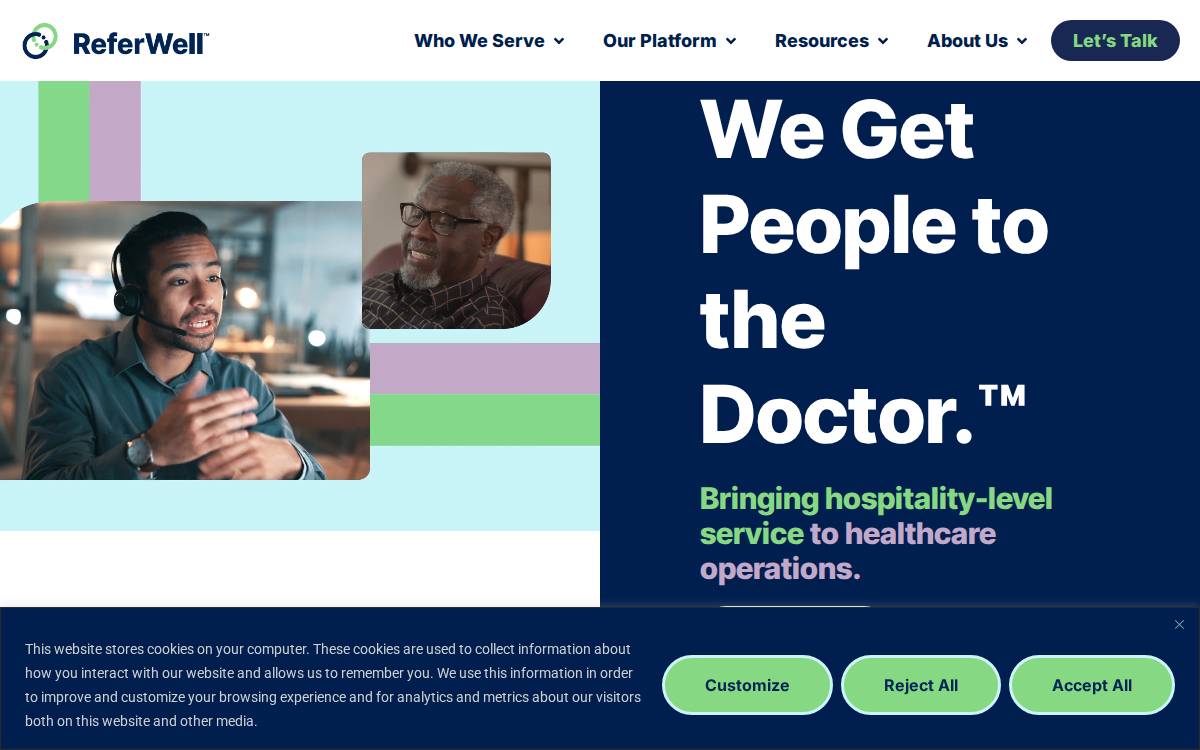 ReferWell website preview