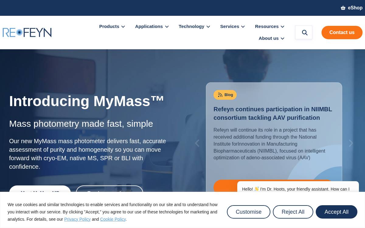 Refeyn website preview