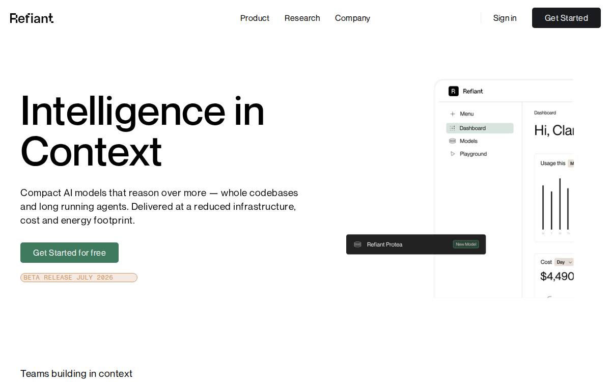 Refiant website preview