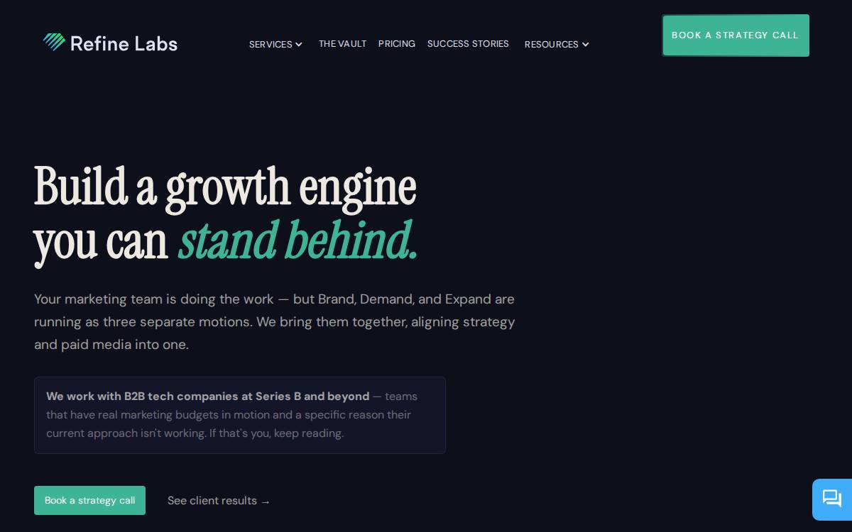 Refine Labs website preview