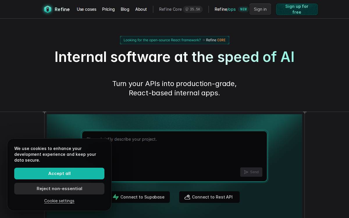 refine website preview