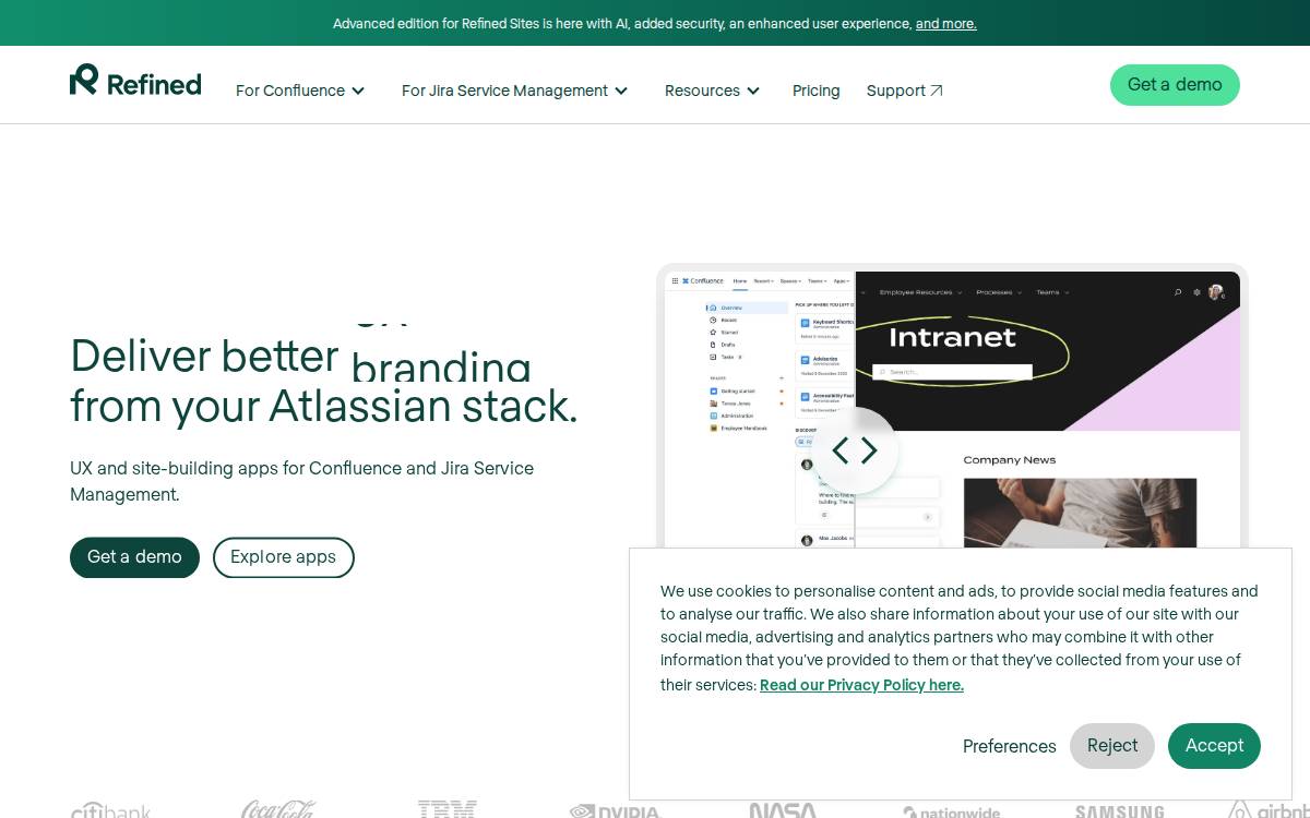 Refined website preview