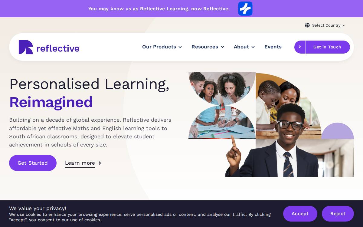 Reflectivelearning website preview