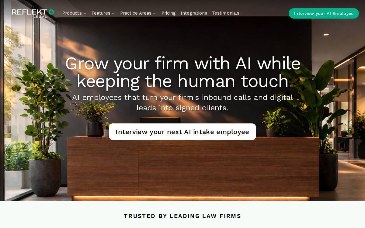 Reflektlegal website preview