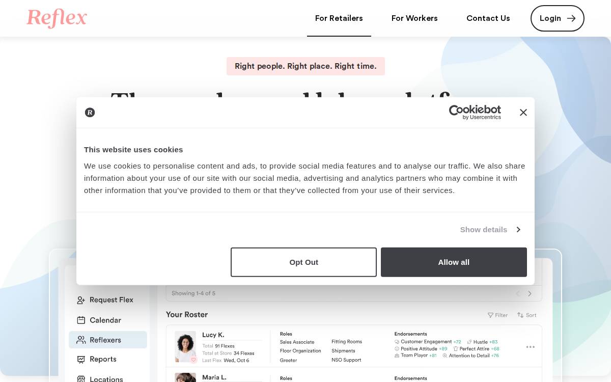 Reflex website preview