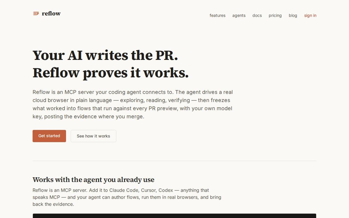 Reflow website preview