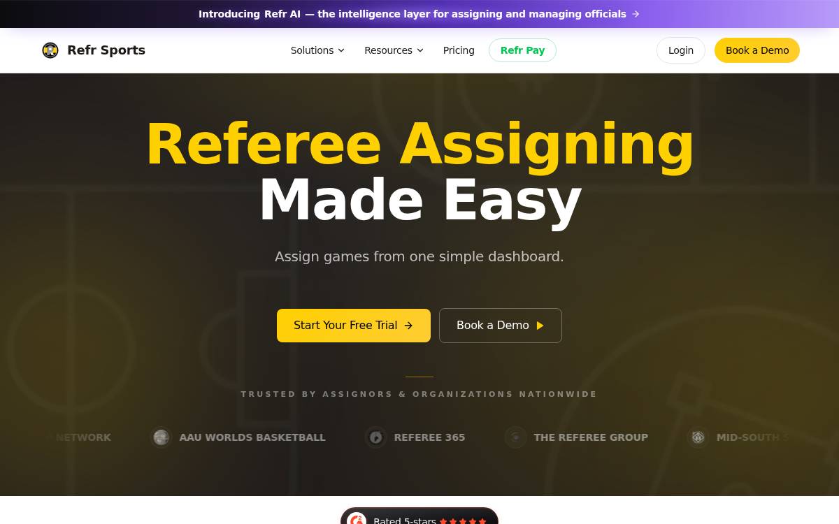 Refr Sports website preview