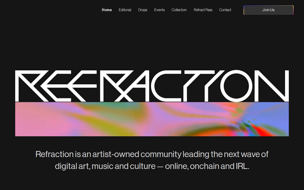 Refractionfestival website preview