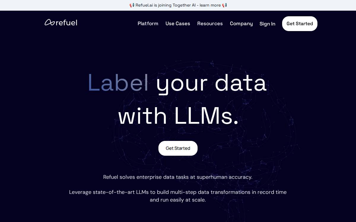 Refuel website preview