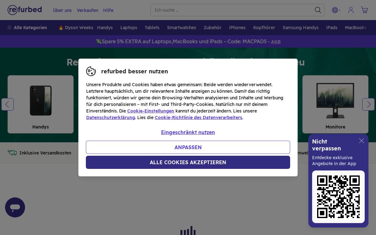 Refurbed website preview