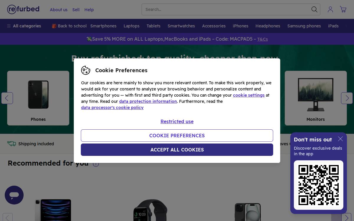 Refurbed website preview