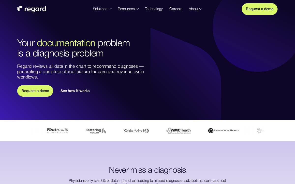 Regard website preview
